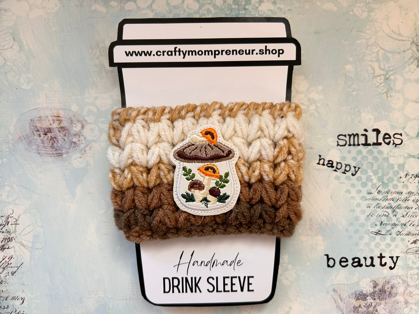 Sip & Smile Drink Sleeve - Mushroom Mania