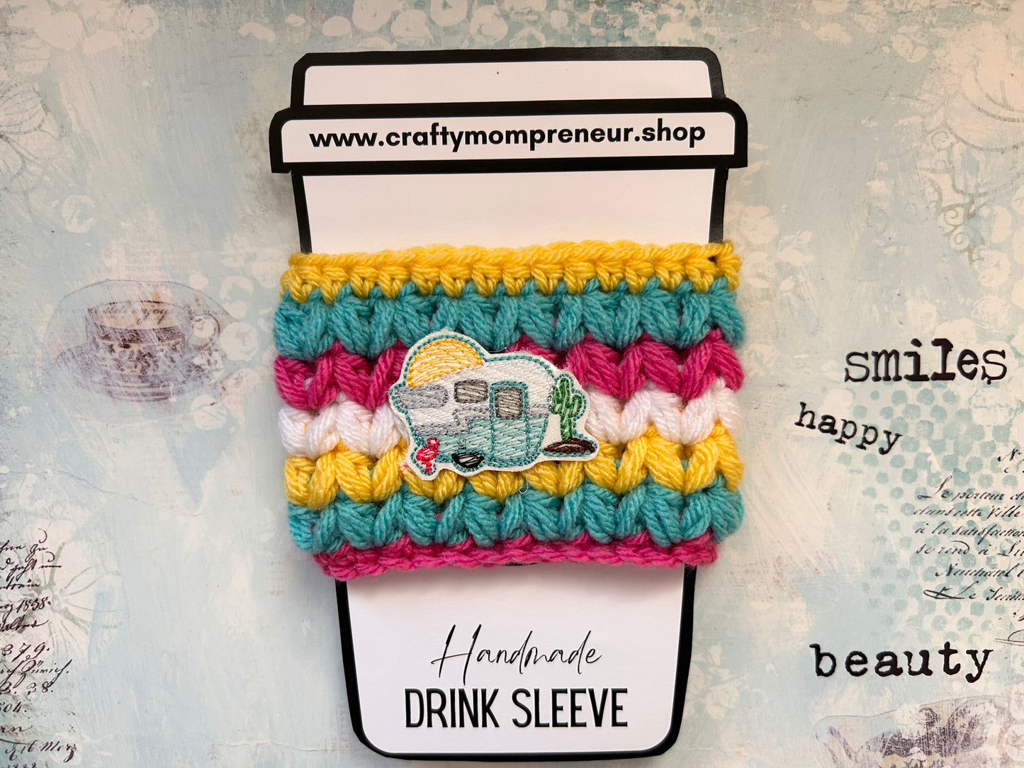 Sip & Smile Drink Sleeve - Camper Cactus