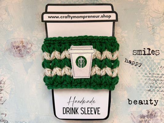 Sip & Smile Drink Sleeve - The Green & White One