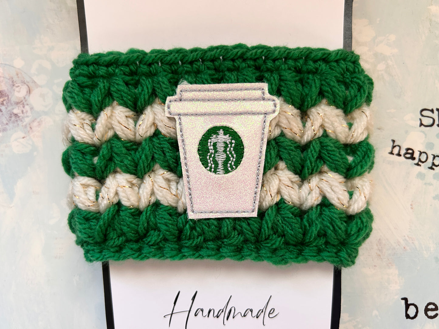 Sip & Smile Drink Sleeve - The Green & White One