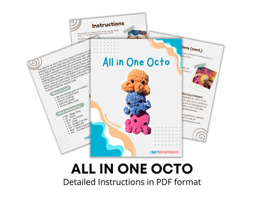All in One Octo Crochet Pattern | Small Octopus | Pattern ONLY